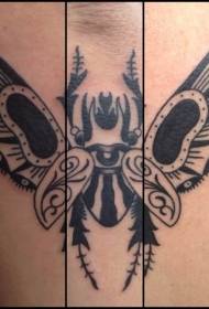 rameno čierne krásne tetovanie hmyzu vzor