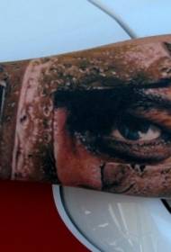 Arm realistic Spartan warrior tattoo pattern