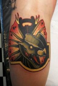 Образец за тетоважа со модерна боја, змија со модерна боја