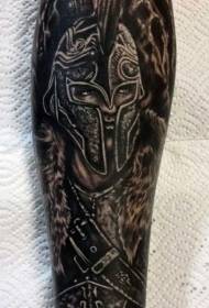 Arm home school fantasy warrior tattoo patroon