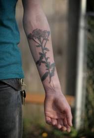 Arm wild flower color tattoo pattern