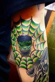 Павутина кольором павутина візерунок татуювання Халк