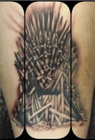 Arm famous TV series throne tattoo pattern