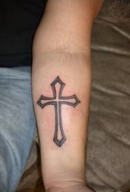 Liten arm enkel kors tatuering mönster