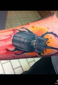 Arm beetle European and American splash tattoo pattern