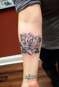 Model mic de tatuaj de trandafir gri