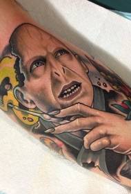 Arm new style colored Harry Potter villain tattoo