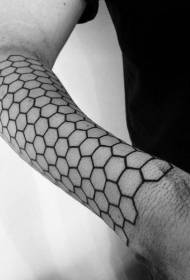 arm simple hexagonal tribal decorative tattoo pattern