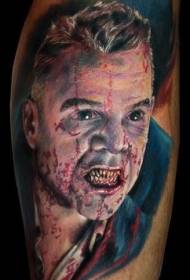 ntshai heev style creepy vampire tattoo Txawv