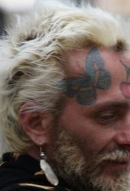 patró de tatuatge de papallona i cirera facial