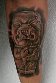 Ruka crno siva ružna kamena statua ličnost tetovaža uzorak