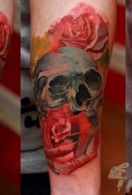 chikoro nyowani yakanaka inotaridzika ruvara roseskull tattoo maitiro