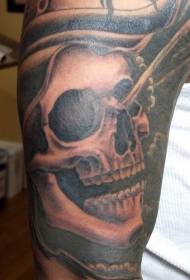 kranium død sort tatoveringsmønster