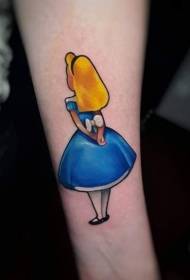 jib Cartoon tradisjoneel kleurrike Alice tattoo-patroan