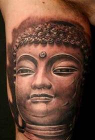 Big Arms Buddha Portrait Tattoo Pattern