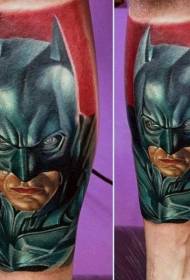 Realistic Style Color Angry Batman Tattoo Pattern