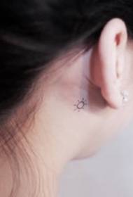 ear root tattoo ear behind a super simple and inconspicuous group of small tattoos Figure