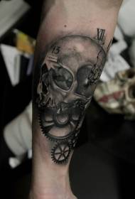 handschedel en machines altijd gecombineerd met tattoo-ontwerpen