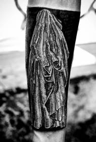 الگوی خال کوبی و رمز و راز خلاق سیاه و سفید بازو