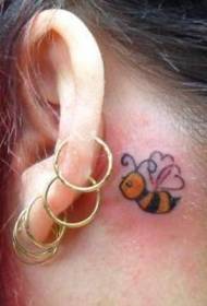 Ears after the root cartoon bee tattoo pattern