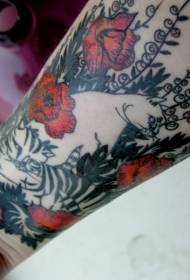 невеликий Arm весело барвисті кішки татуювання візерунок у маках