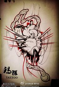 kişisel kalp dövme el yazması desen
