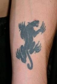 brazo pequeño patrón de tatuaje de leopardo negro