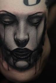 Новы традыцыйны стыль у каляровым мотаным жанры-партрэце татуіроўкі