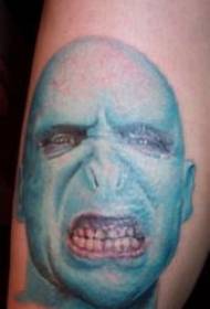 modello di tatuaggio testa di film Voldemort