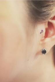 30 ragazze dietro l'orecchio bellissimo piccolo modello di tatuaggio fresco