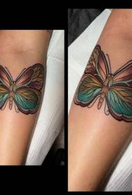 Novo modelo de tatuaxe de mariposa de fantasía en cor de novo estilo