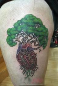 fiúk combjai festett absztrakt vonalak szív és élet fa tetoválás képeket