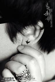 Ear Little Swallow Tattoo Pattern