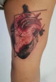 a set of heart tattoo designs