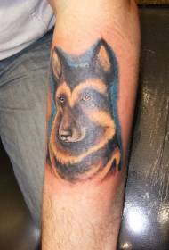 Arm German Shepherd Tattoo Pattern