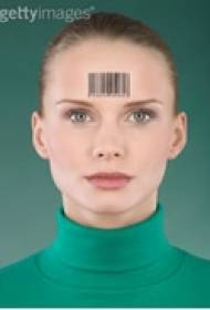 personal forehead barcode pattern