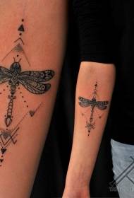 point thorn geometry 蜻 tattoo pattern