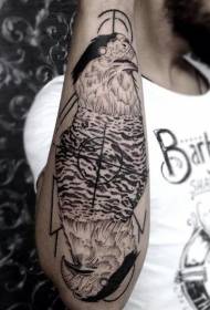 Arm Black Interesting Design Eagle Tattoo Pattern