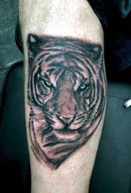 calf wild tiger head painted tattoo pattern