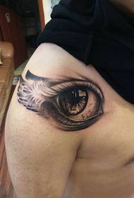 vrlo realan 3d oblik tetovaže očiju