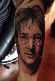 Arm Mann Porträt Farbe Tattoo Muster
