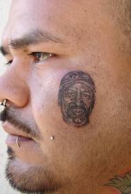 Men's Face Face Portrait Tattoo Pattern