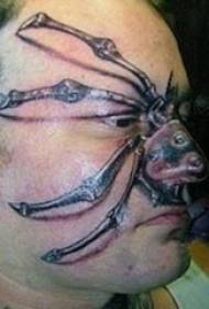 слика лице тетоважа узорак дечко лице црни паук тетоважа слика