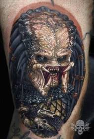 Variation Horror Monster Portrait Tattoo Pattern