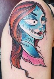 model de tatuaj de desene animate zombie monstru culoare braț