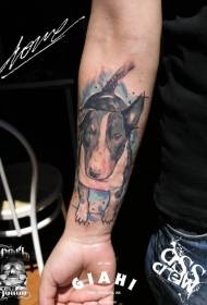 Patró de tatuatge per a gossos de color petit de braç