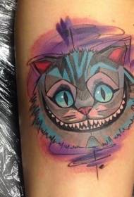 barvni risanka pouting mačka tattoo vzorec