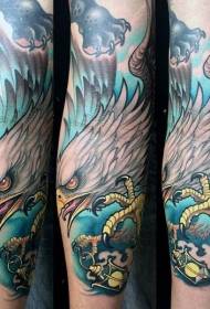 bras couleur aigle old school modèle de tatouage