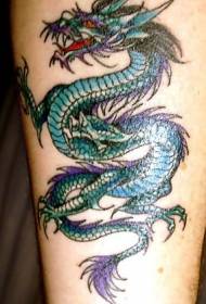 arm bright angry dragon tattoo pattern