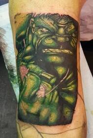 Taide tyyli Hulk avatar tatuointi malli